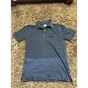Striped Polo Shirt with Pocket Casual Short Sleeve‎ Top